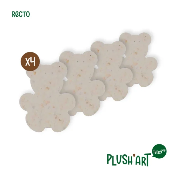 Pack de 4 oursons au recto